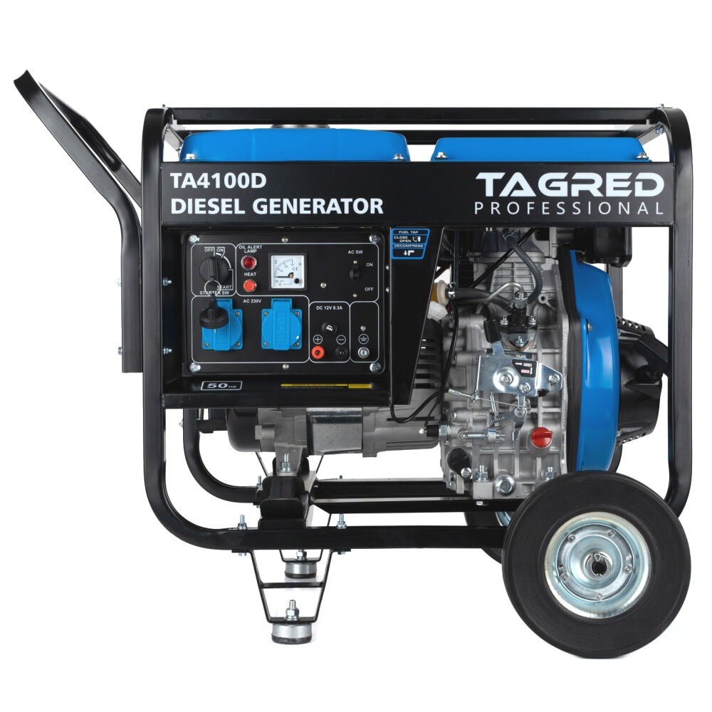 Дизелов монофазен генератор, 2x230V, 4100 W, 13 литра - TA4100D