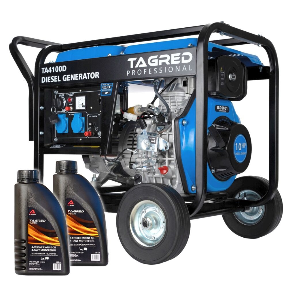 Дизелов монофазен генератор, 2x230V, 4100 W, 13 литра - TA4100D