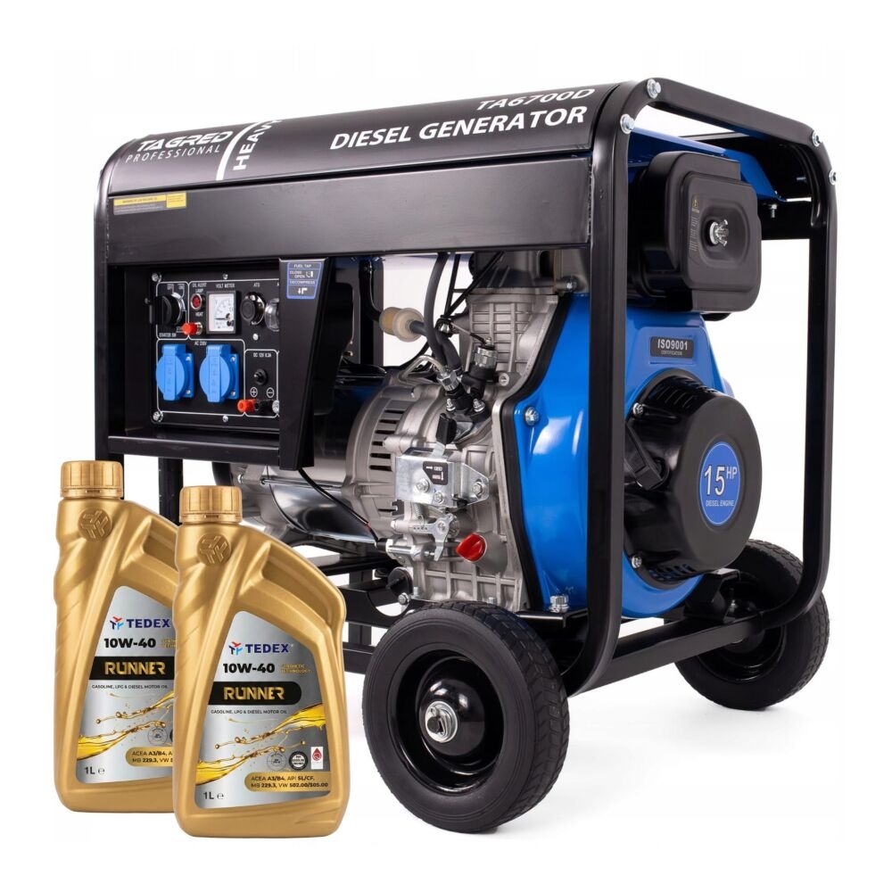 Дизелов монофазен генератор, 7300 W, 2x230 V, 6.7kW, ATS, ATR - TA6700D