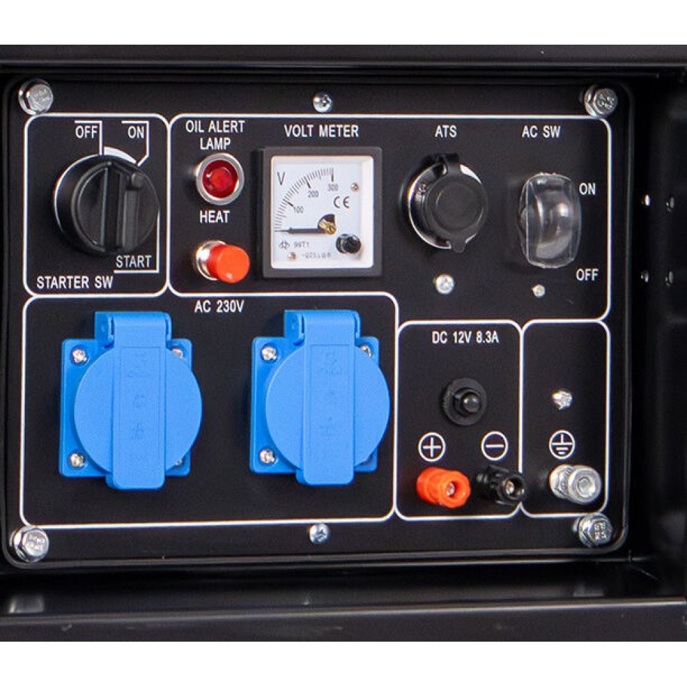 Дизелов монофазен генератор, 7300 W, 2x230 V, 6.7kW, ATS, ATR - TA6700D