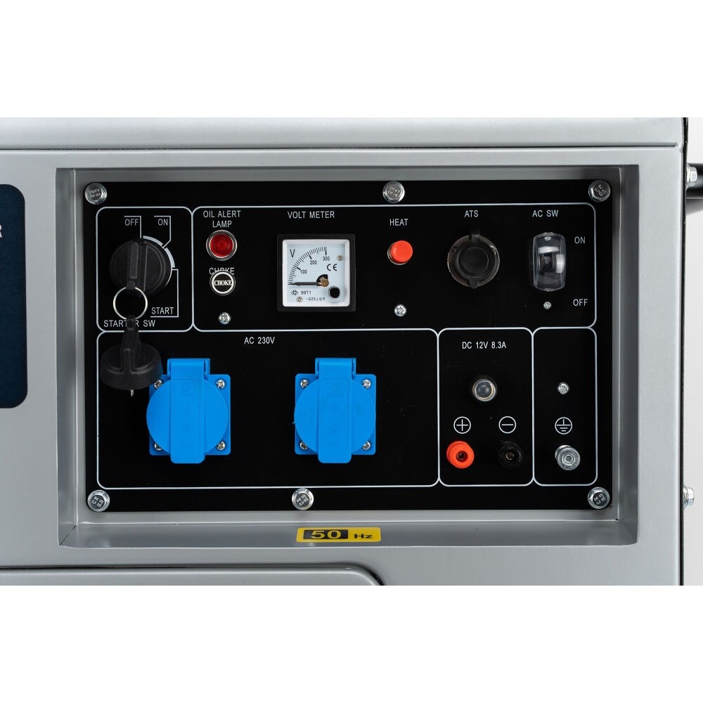 Безшумен дизелов генератор, еднофазен, 230/400V, AVR 7350 W - TA7350DS