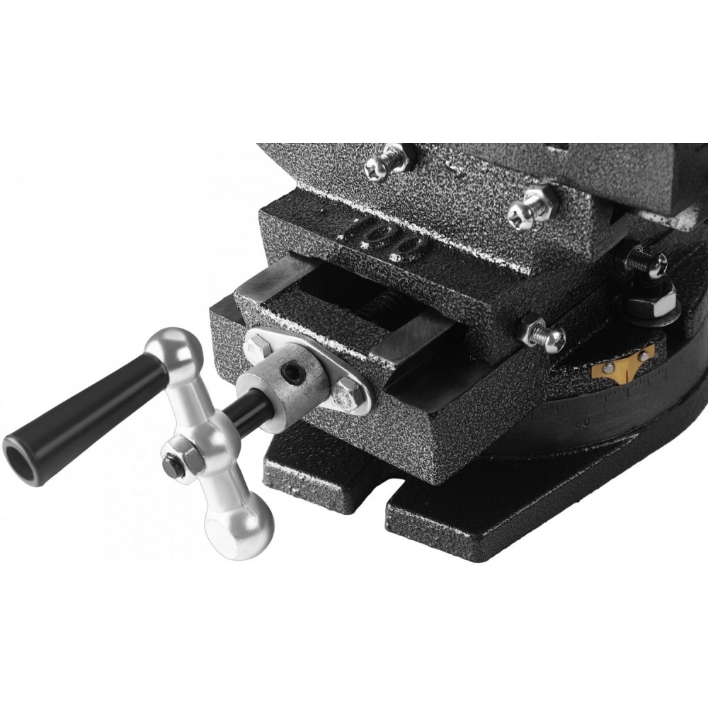 Машинно кръстато, двуосово менгеме 100 мм - KD3513