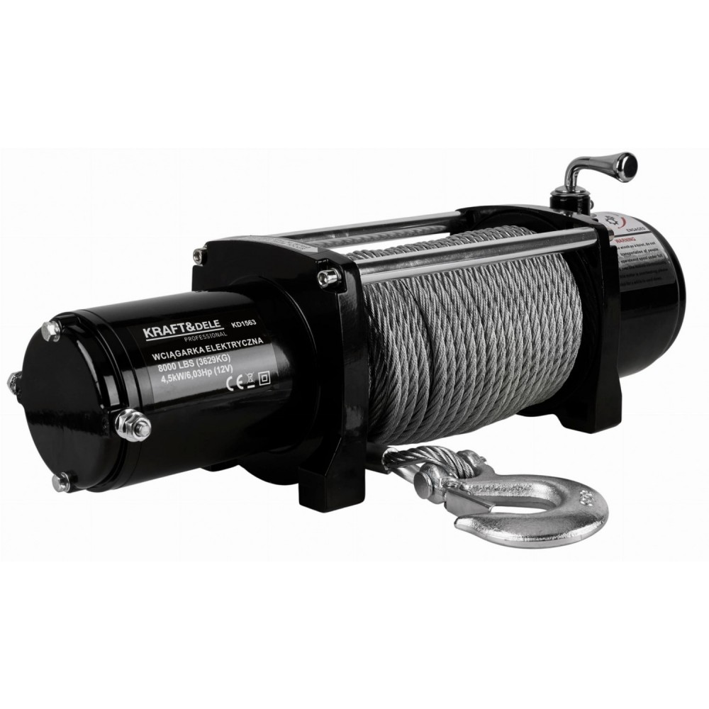 Електрическа лебедка/телфер 3 629 кг., 3 KW, 12 V - KD1563