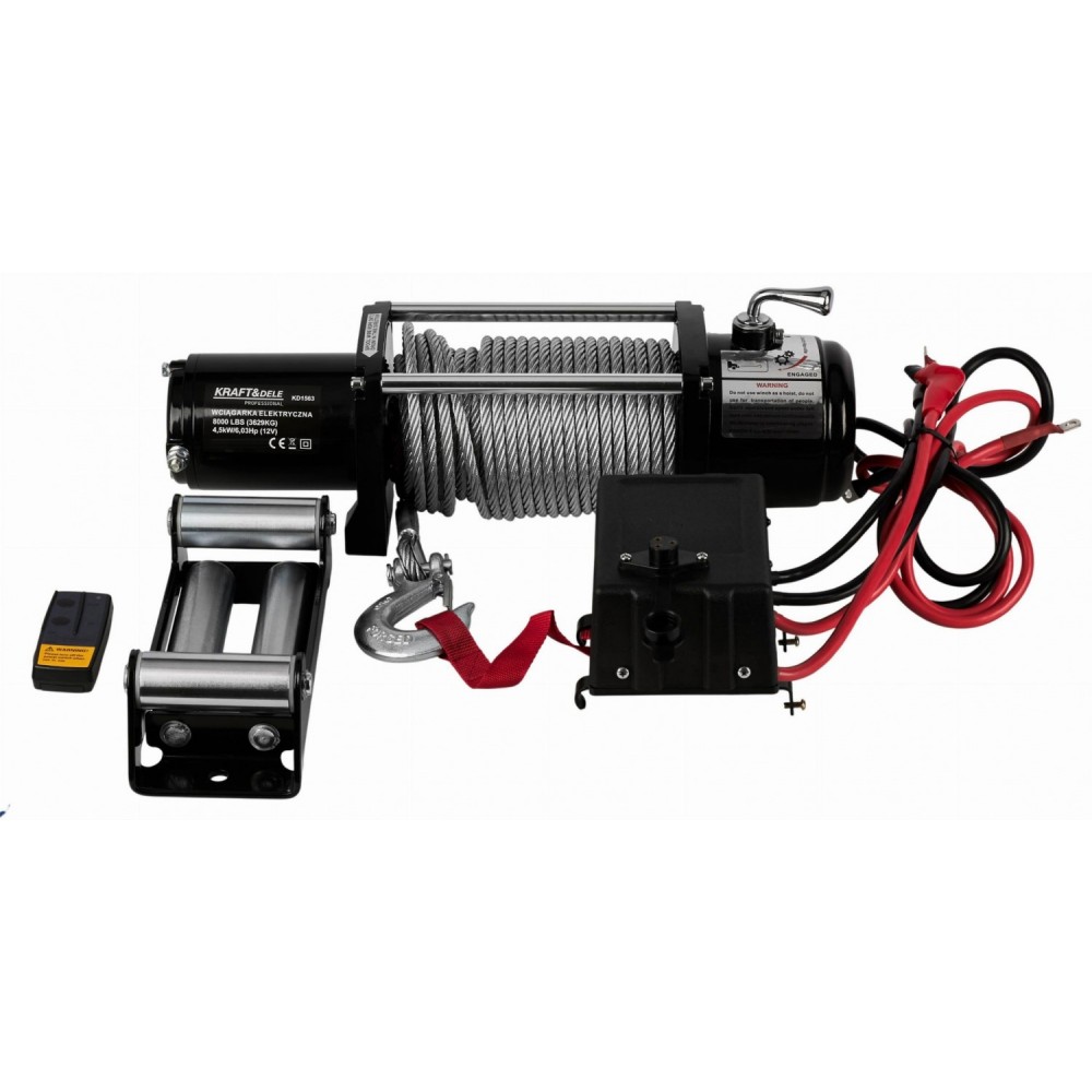 Електрическа лебедка/телфер 3 629 кг., 3 KW, 12 V - KD1563