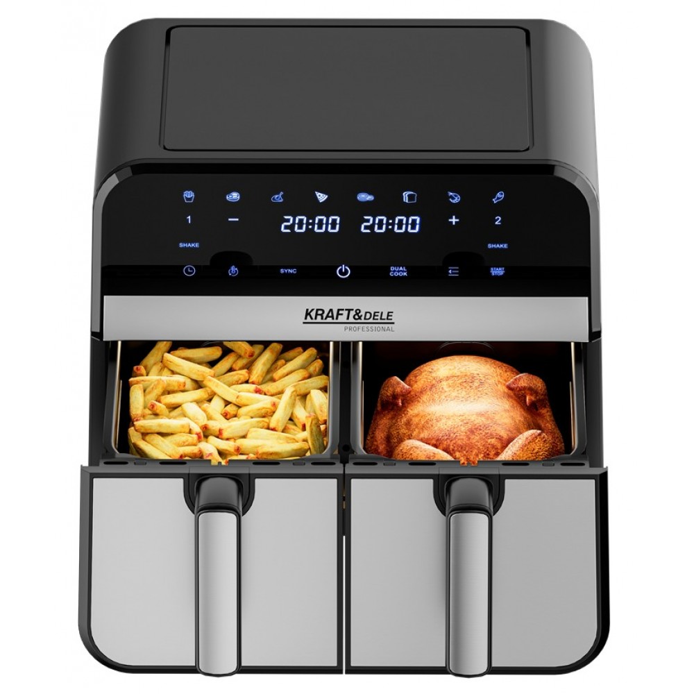 Еър фрайър / уред за готвене с горещ въздух LCD 2500W - KD4180