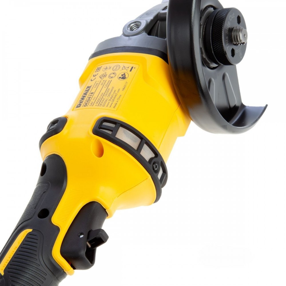 Ъглошлайф акумулаторен, безчетков 54 V, 125 мм, 9000 об./мин., DeWalt DCG418NT