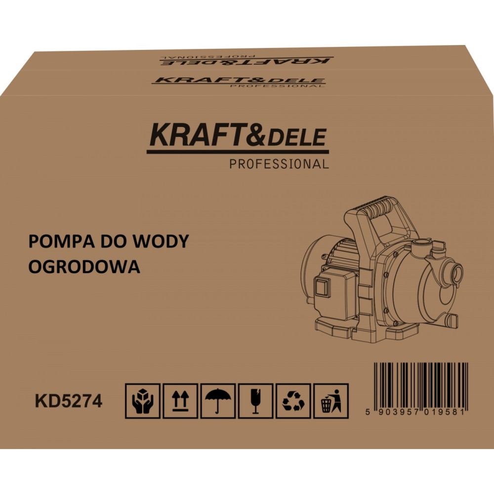 Градинска помпа за чиста вода 1500 W, до 3700 л/ч. - KD5274