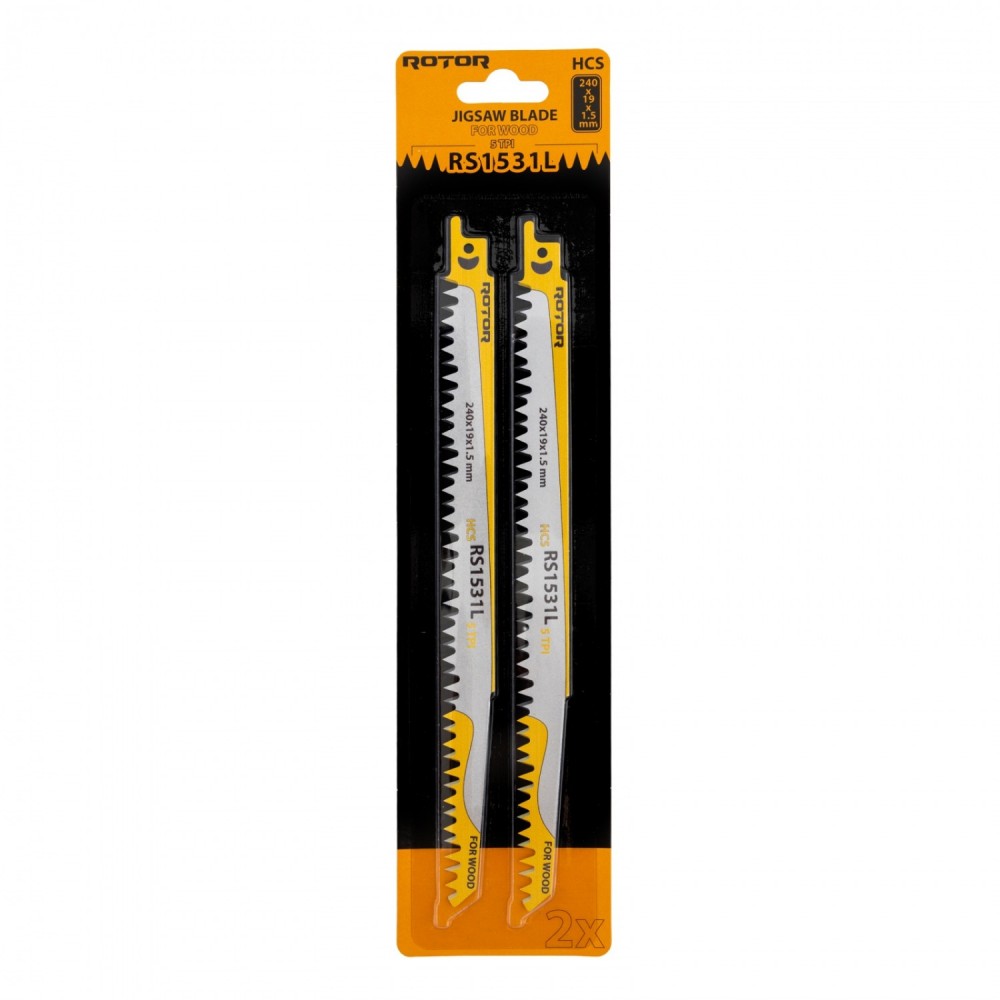 HCS/240 мм комплект от 2 бр. нож за саблен трион за дърво, 240x19x1.5 мм 5TPI - RS1531L5