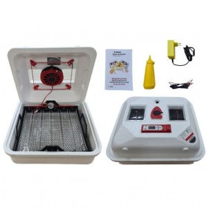 Инкубатор за яйца, 50W, 220V / 12V, 30-40C, Сензор за влажност, Автоматичен - E4