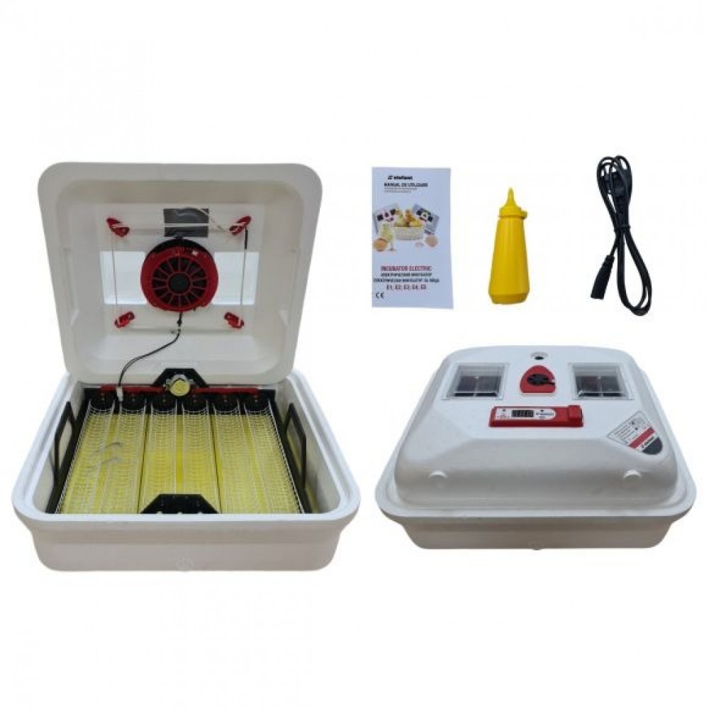 Инкубатор за яйца, 50W, 220V, 30-40C, Сензор за влажност, Автоматичен - E3