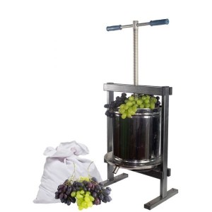 Inox 15 л. преса за грозде, двойна вана - 4949