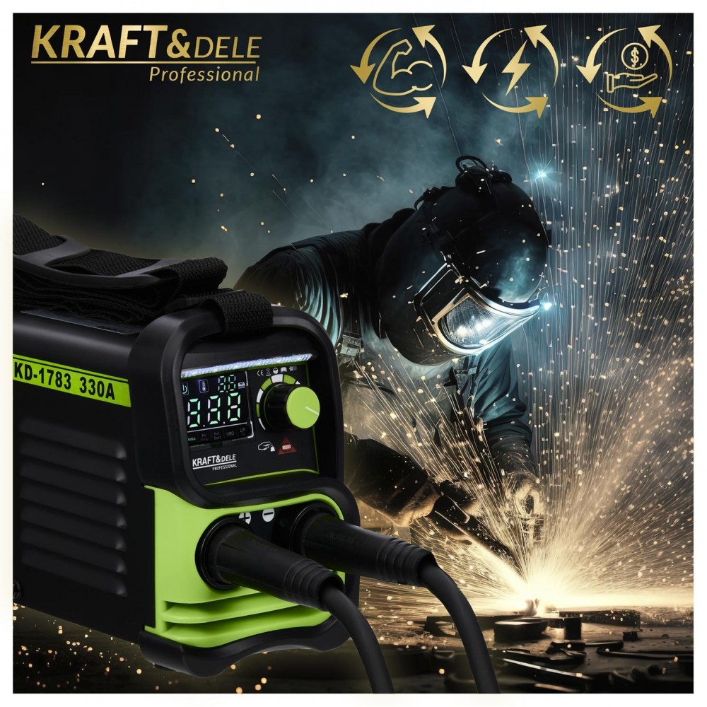 Инверторен електрожен 330 A, MMA, TIG LIFT, VRD 1.6 - 3.25 мм - KD1783