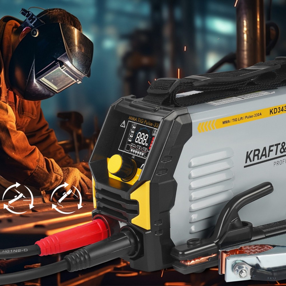 Инверторен електрожен Tig Lift, Pulse, MMA, с LCD, 330 A - KD3430