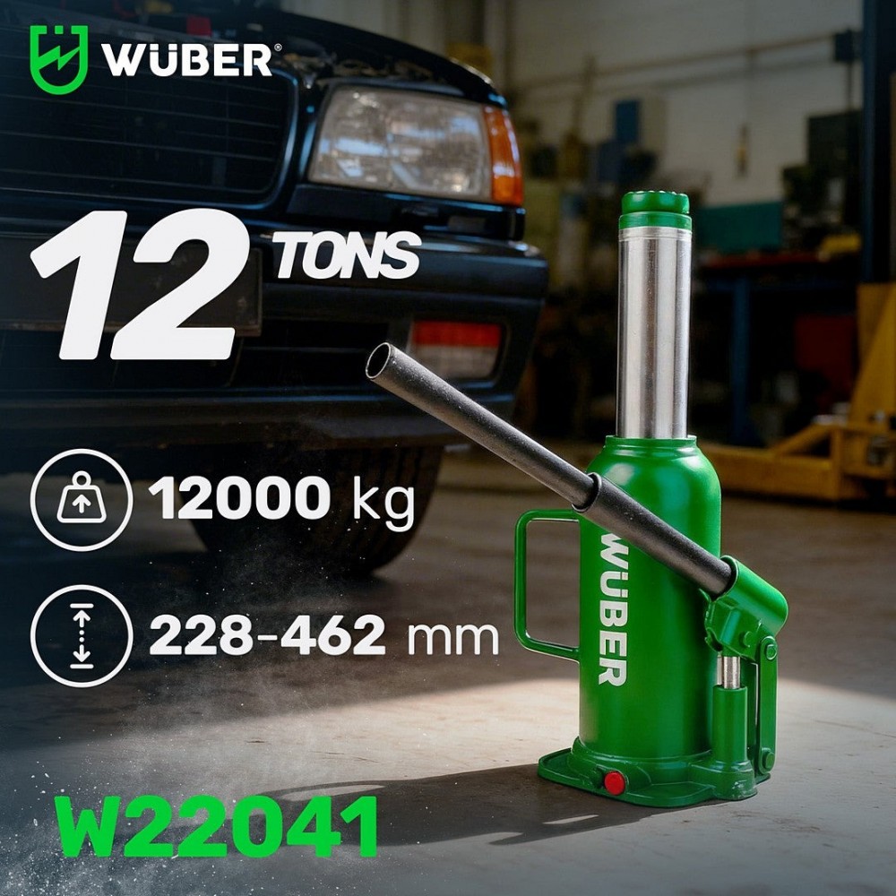 Хидравличен бутилков крик 228-462 мм, 12 тона - W22041