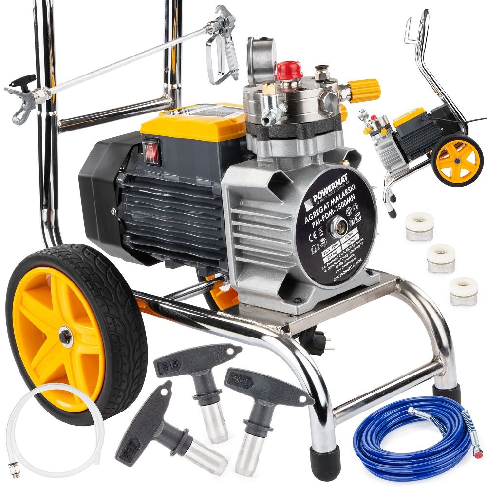 Безвъздушна машина за боядисване 1500 W, 225 бара - PM-PDM-1500MN