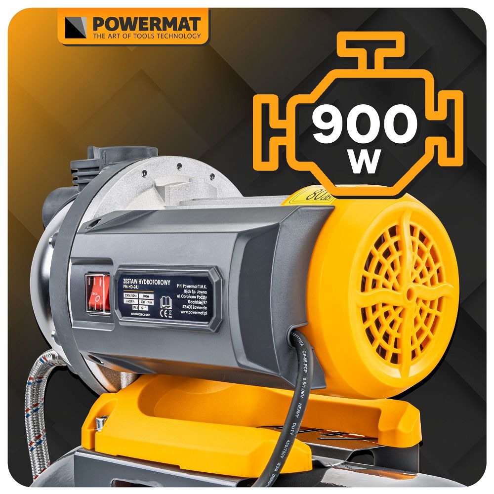 Хидрофорна помпа с цилиндричен съд 900 W, 6500 л./час - PM-HD-24J