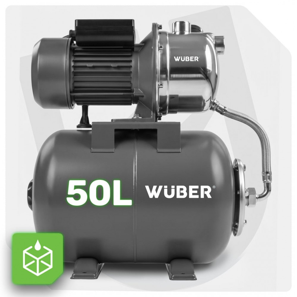 Хидрофорна помпа за чиста вода, едностъпална 750W (Инокс) - W11014