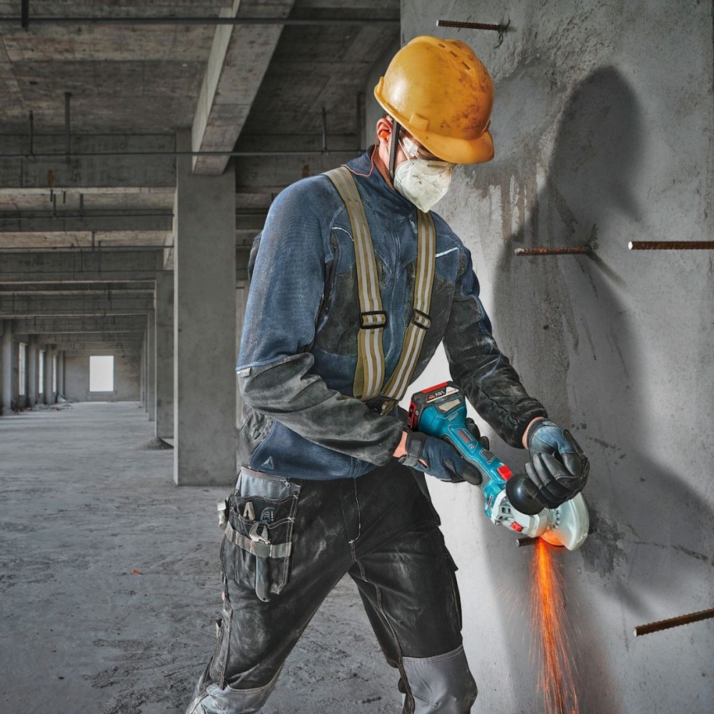 Комплект акумулаторен ъглошлайф, 125 мм, Bosch GWS 180-Li