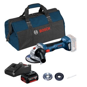 Комплект акумулаторен ъглошлайф, 125 мм, Bosch GWS 180-Li