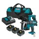 Комплект акумулаторен ударен винтоверт и перфоратор, 18V LXT, Makita DLX2137M