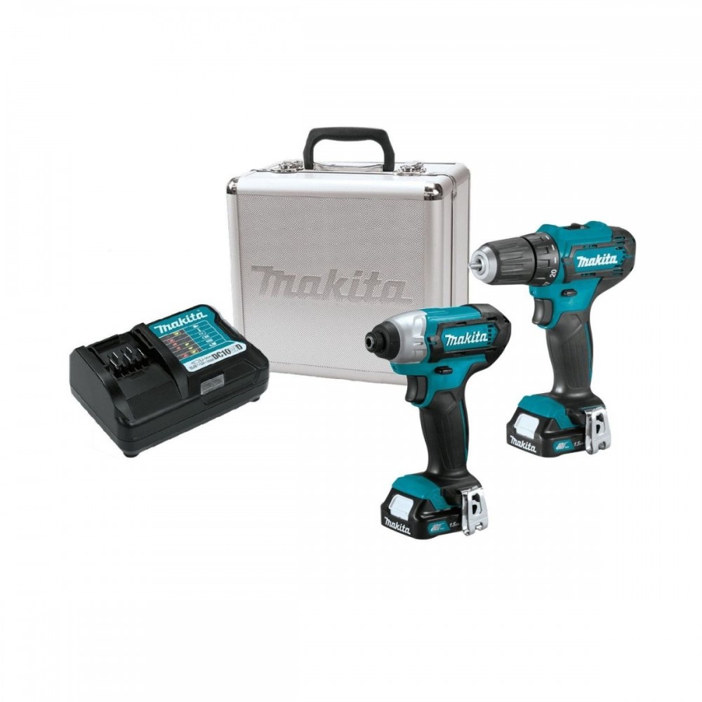 Комплект акумулаторен винтоверт и гайковерт Makita CLX224X, DF333D, TD110D