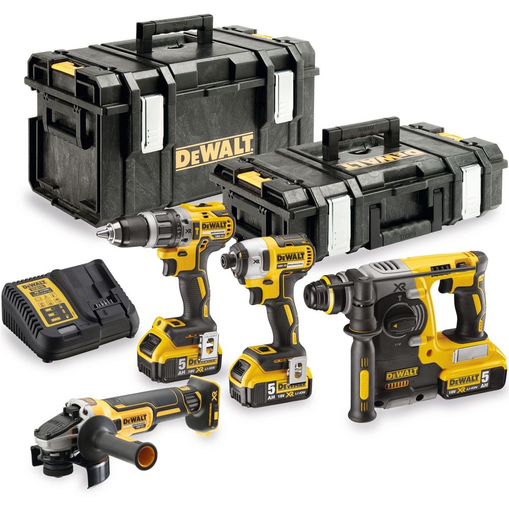 Комплект акумулаторни, безчеткови машини 18V, 3x5Ah, DeWalt DCK422P3