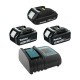 Комплект акумулаторни, безчеткови машини 18V, Makita MSET18V2