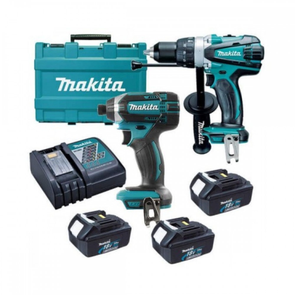 Комплект акумулаторни машини 18V LXT, Makita DLX2145X1