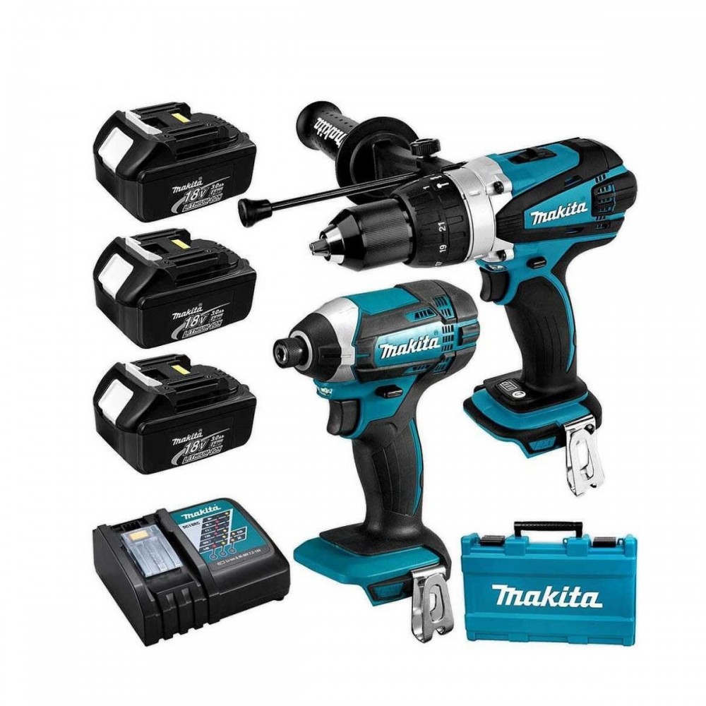 Комплект акумулаторни машини 18V LXT, Makita DLX2145X1