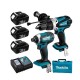 Комплект акумулаторни машини 18V LXT, Makita DLX2145X1