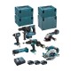 Комплект акумулаторни машини 18V, Makita DLX6085TJ