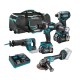 Комплект акумулаторни машини 40 V, (DF001G / TD001G / GA005G / JR001G), Makita DK0126G401