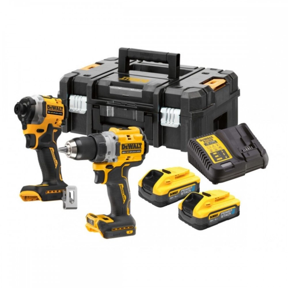 Комплект акумулаторни винтоверти 18V, DeWalt DCK2051H2T; DCD800; DCF850