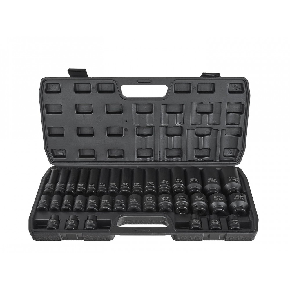 Комплект дълги и къси ударни вложки 1/2", 8-32 мм, 35 броя - G10518