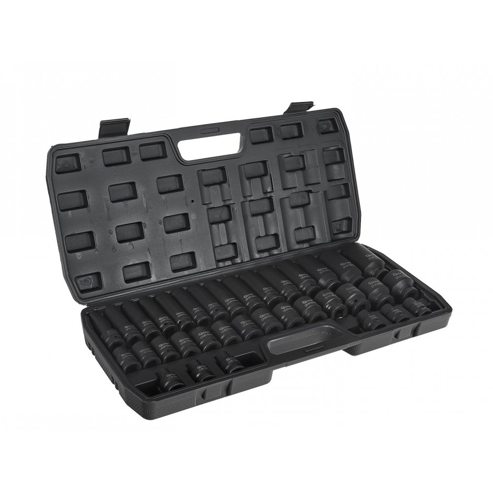 Комплект дълги и къси ударни вложки 1/2", 8-32 мм, 35 броя - G10518