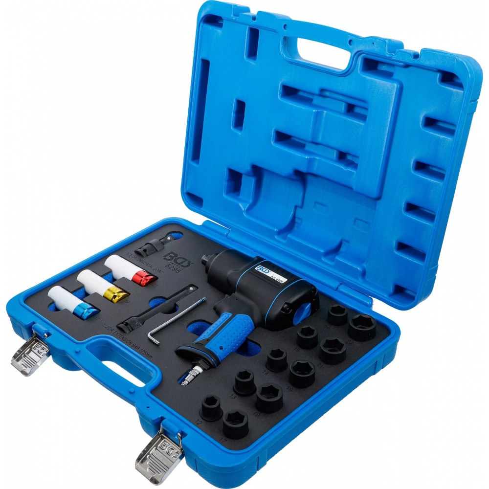 Пневматичен ударен гайковерт и вложки 1/2", 1200Nm, 16 части - BGS5295