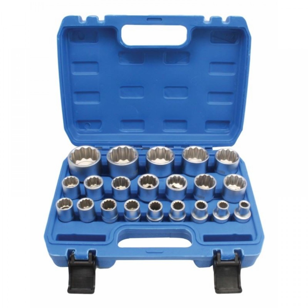 Комплект вложки 12-стен 1/2" къси, 21 броя - S-SHS21