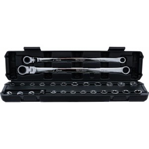 Комплект тресчотъчни ключове със сменяеми глави 27 части - BGS74274