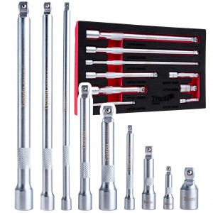 Комплект удължители за вложки 1/4", 3/8", 1/2", CrV, 9 бр. - T00131