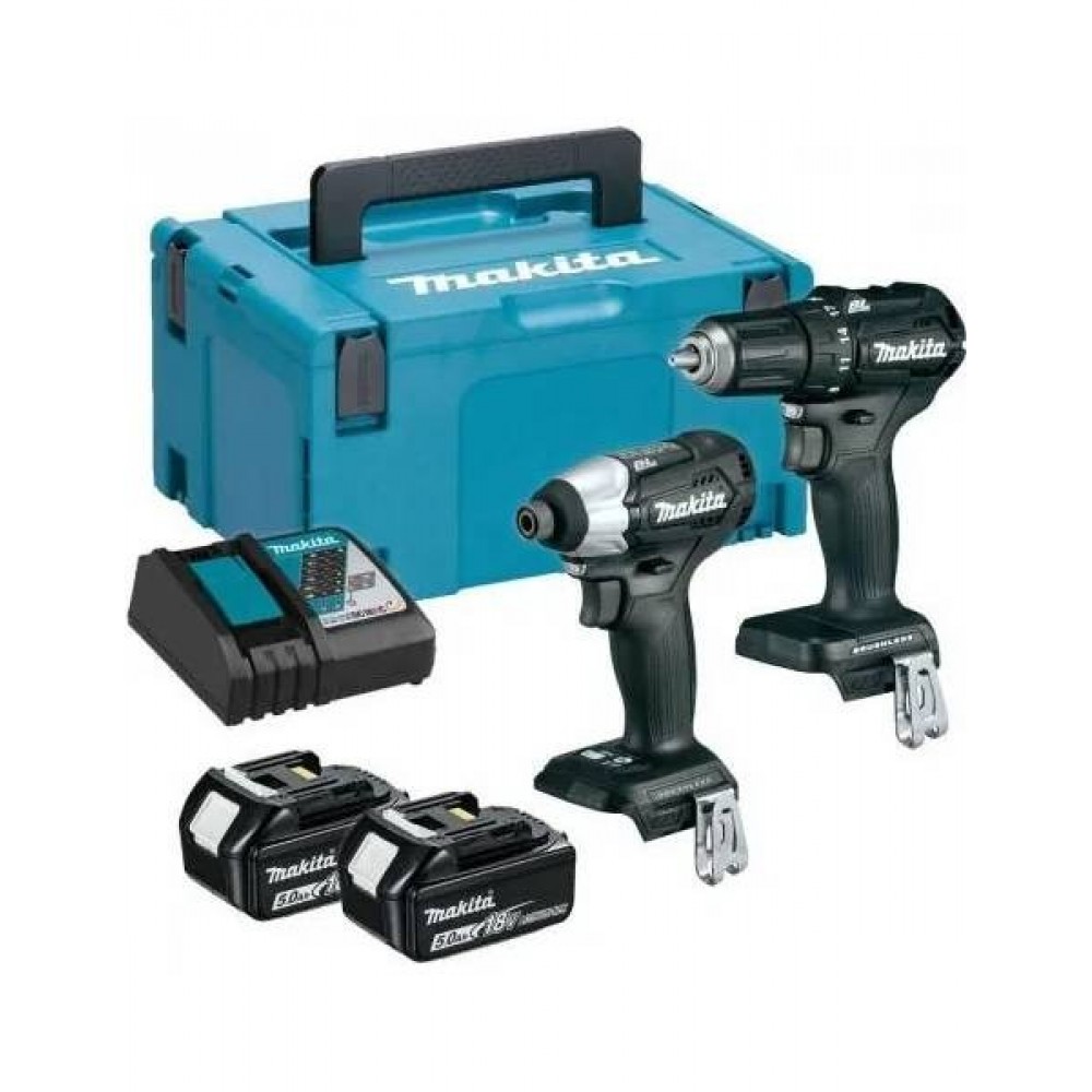 Комплект винтоверти BL MOTOR, безчеткови 18V, Makita DLX2221BT2