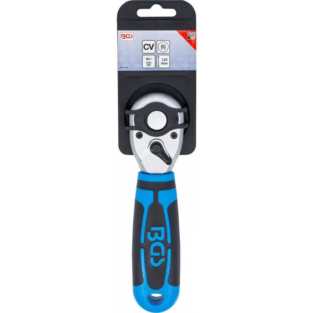 Мини реверсивна тресчотка (1/2"), 90 зъба, 170 mm - BGS644