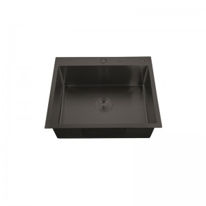 Кухненска мивка, Nano-Black (3.0/0.8), от неръждаема стомана - HM5843-215