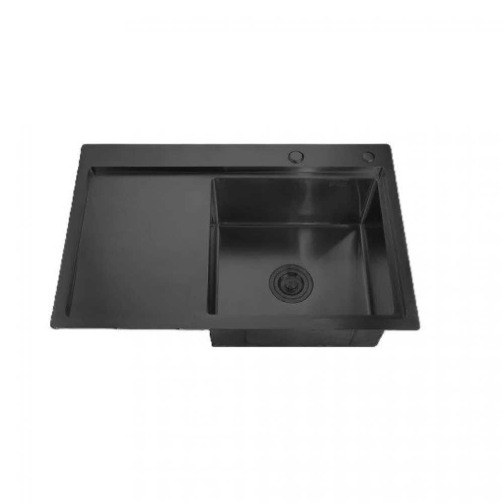 Кухненска мивка, Nano-Black (3.0/0.8), от неръждаема стомана, ляв отцедник - HM7849R-215