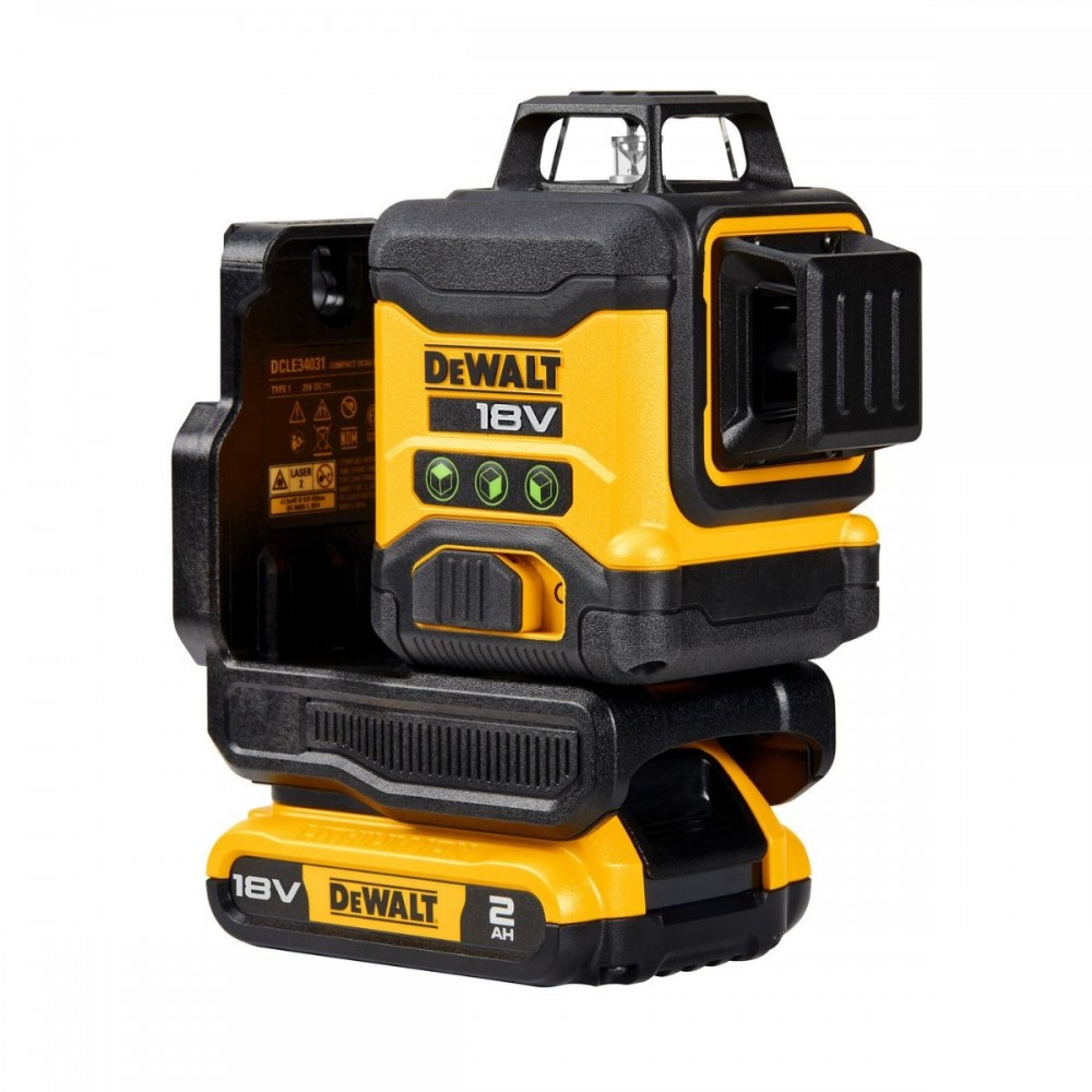 Лазерен нивелир 3×360° зелен лъч 18V XR Compact, DeWalt DCLE34031D1