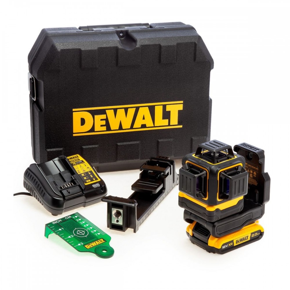 Лазерен нивелир 3×360° зелен лъч 18V XR Compact, DeWalt DCLE34031D1