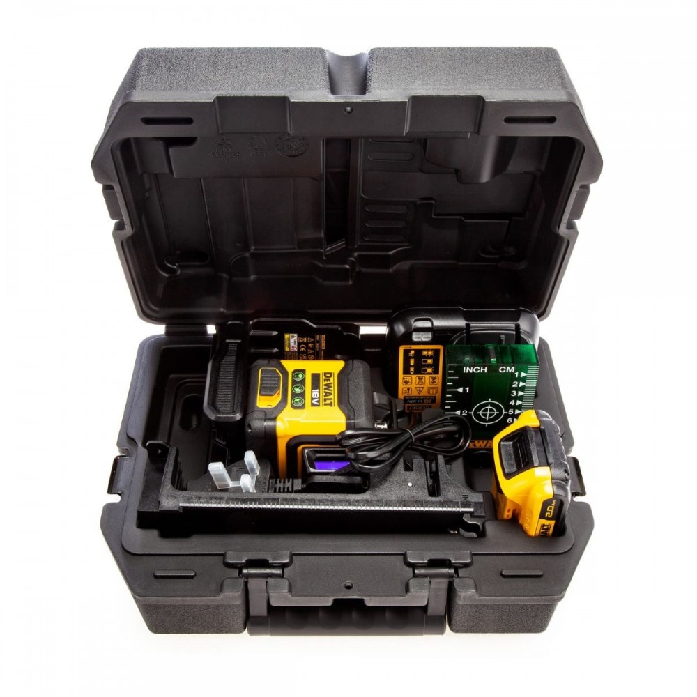Лазерен нивелир 3×360° зелен лъч 18V XR Compact, DeWalt DCLE34031D1