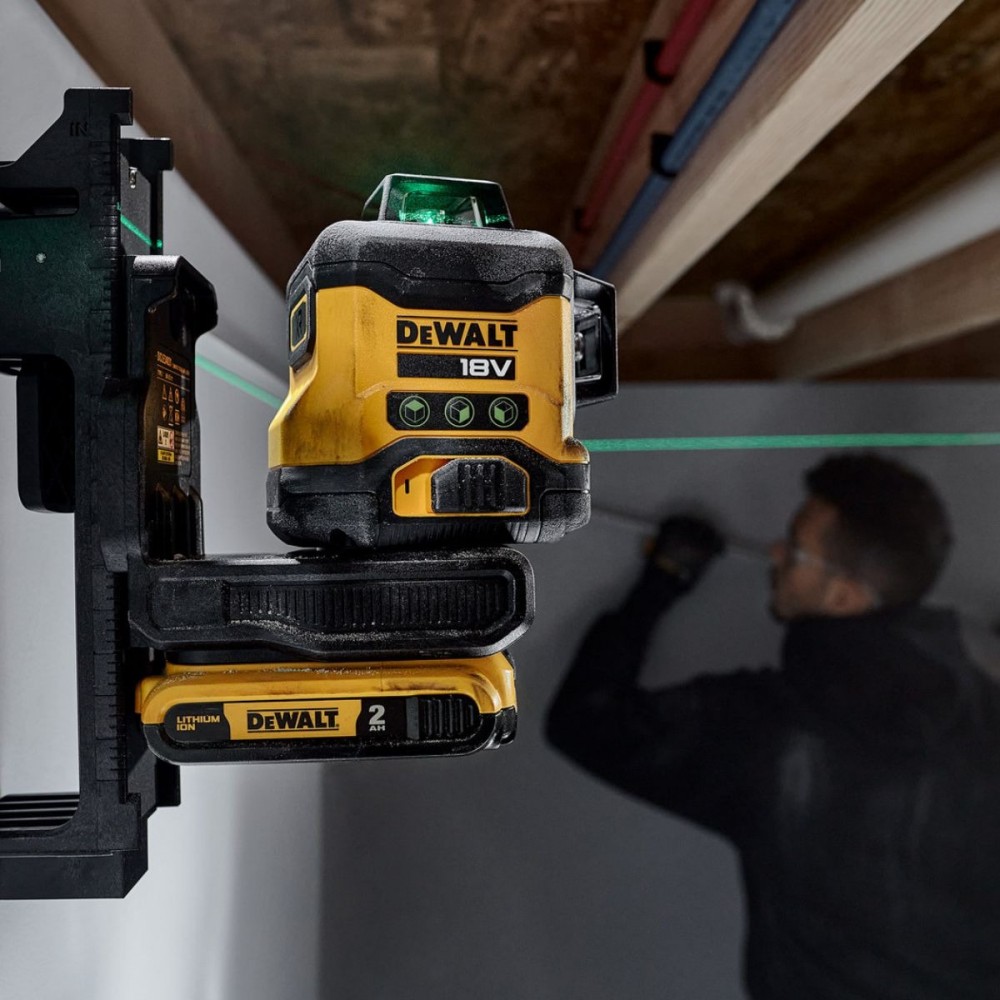 Лазерен нивелир 3×360° зелен лъч 18V XR Compact, DeWalt DCLE34031D1
