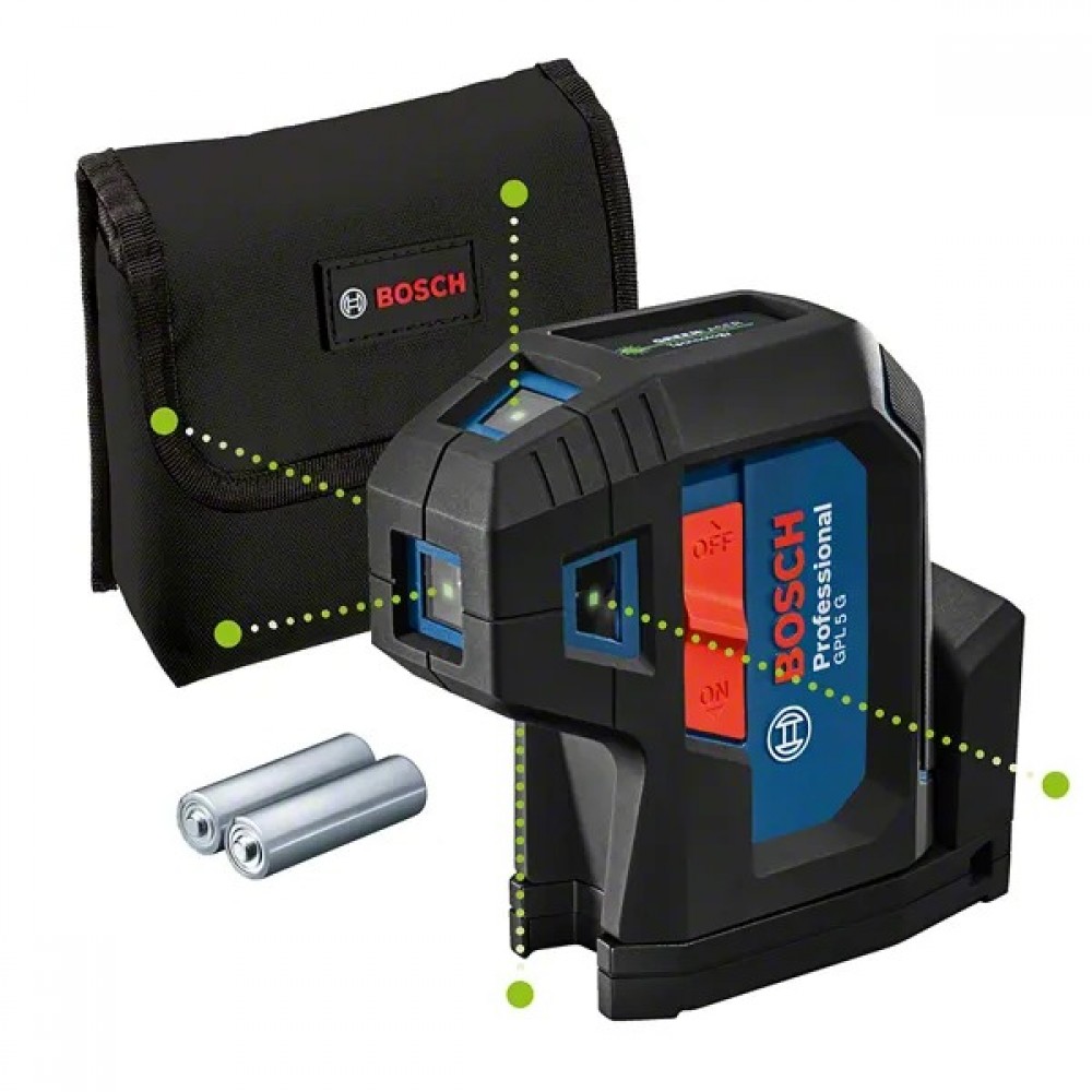 Лазерен нивелир 5-точков 30 м, 601066200, Bosch GPL 5