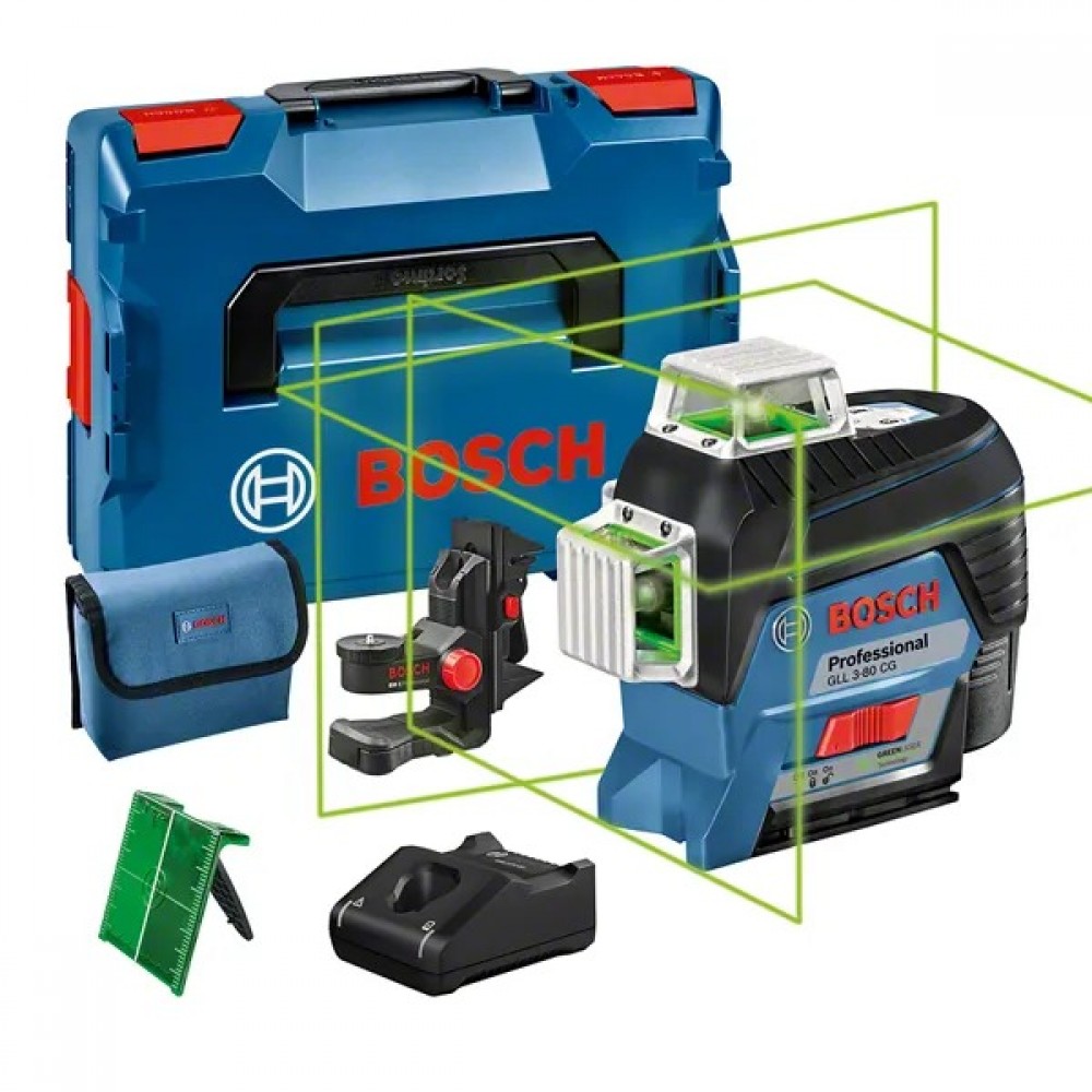 Лазерен нивелир, линеен, 0601063T03, Bosch GLL 3-80 CG Solo