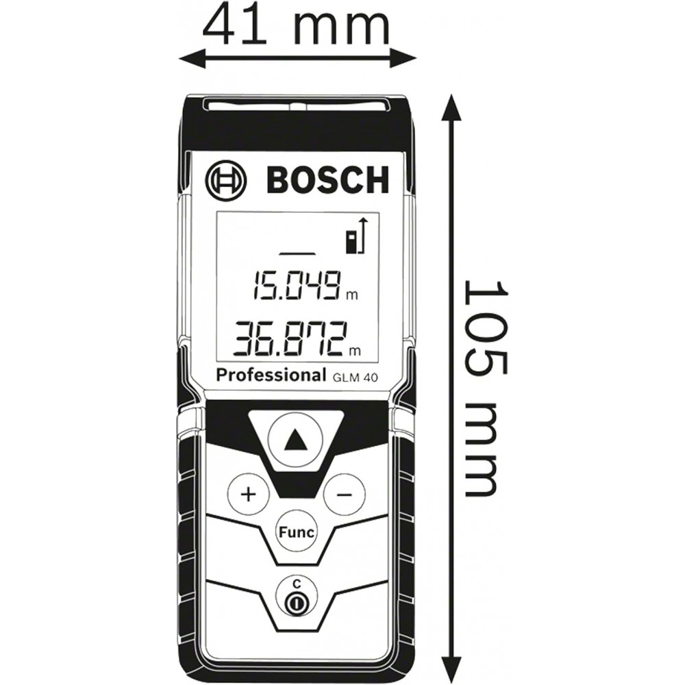 Лазерна противоударна ролетка, 50 м, 601072200, Bosch GLM 50
